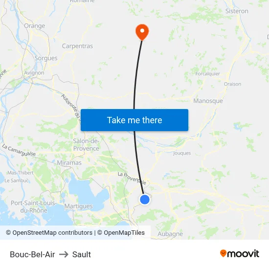 Bouc-Bel-Air to Sault map