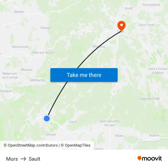 Murs to Sault map