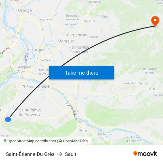 Saint-Étienne-Du-Grès to Sault map