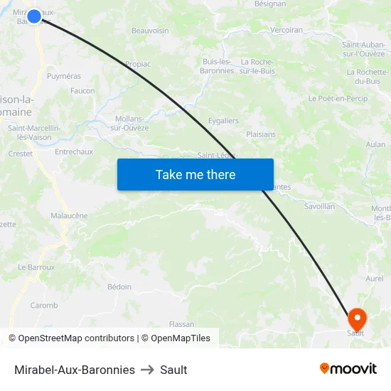 Mirabel-Aux-Baronnies to Sault map