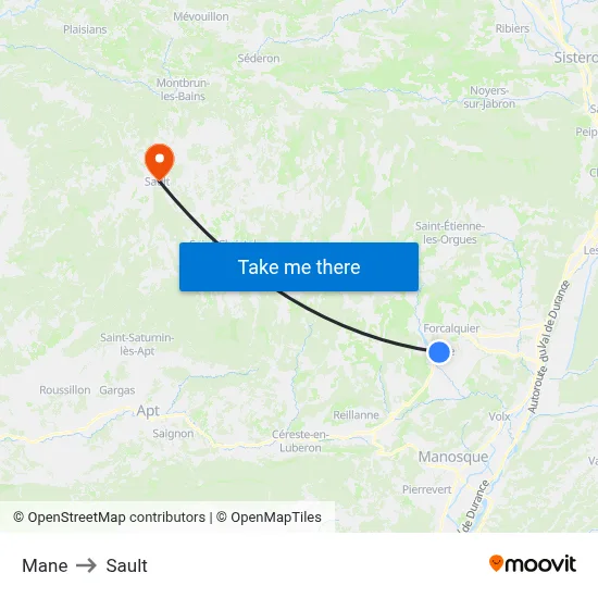 Mane to Sault map