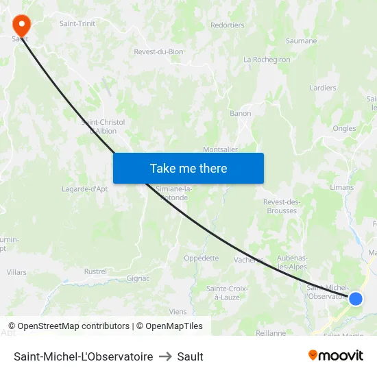 Saint-Michel-L'Observatoire to Sault map
