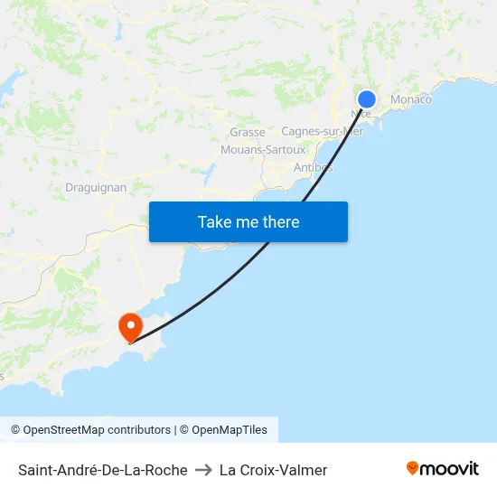 Saint-André-De-La-Roche to La Croix-Valmer map