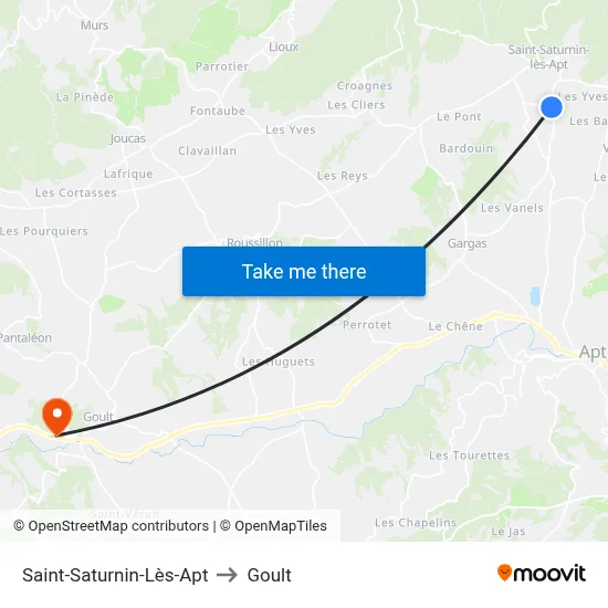 Saint-Saturnin-Lès-Apt to Goult map