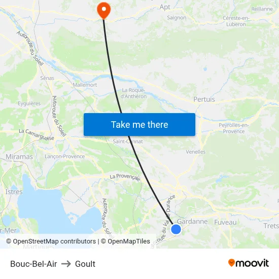 Bouc-Bel-Air to Goult map