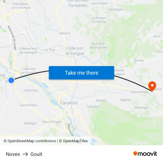 Noves to Goult map