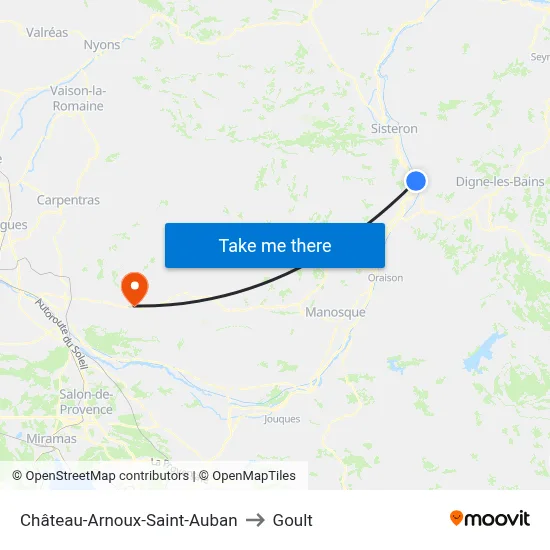 Château-Arnoux-Saint-Auban to Goult map