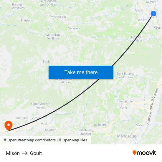 Mison to Goult map