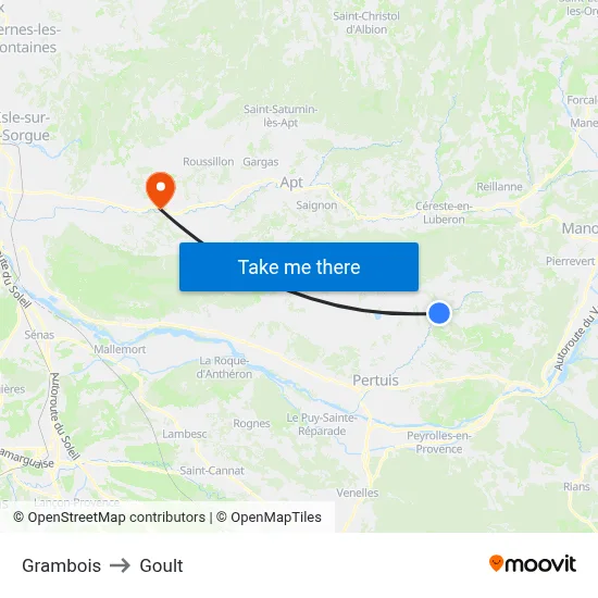 Grambois to Goult map