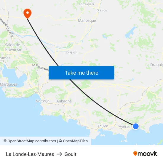 La Londe-Les-Maures to Goult map