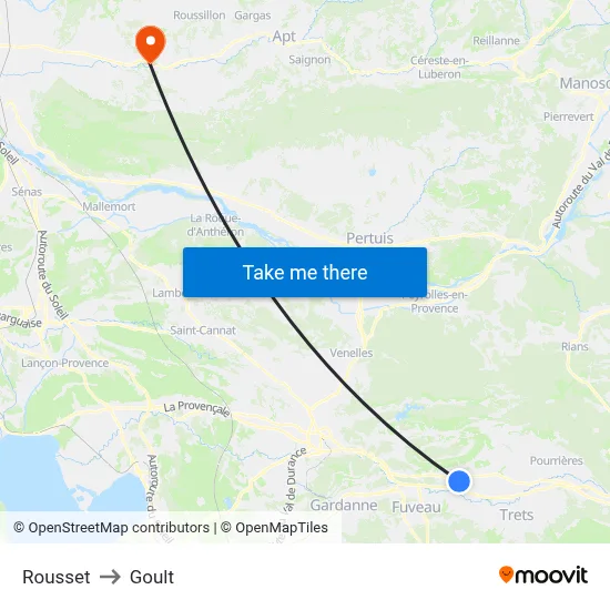 Rousset to Goult map