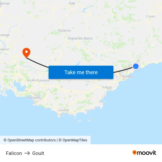 Falicon to Goult map