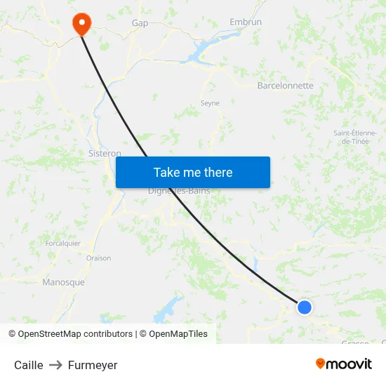 Caille to Furmeyer map