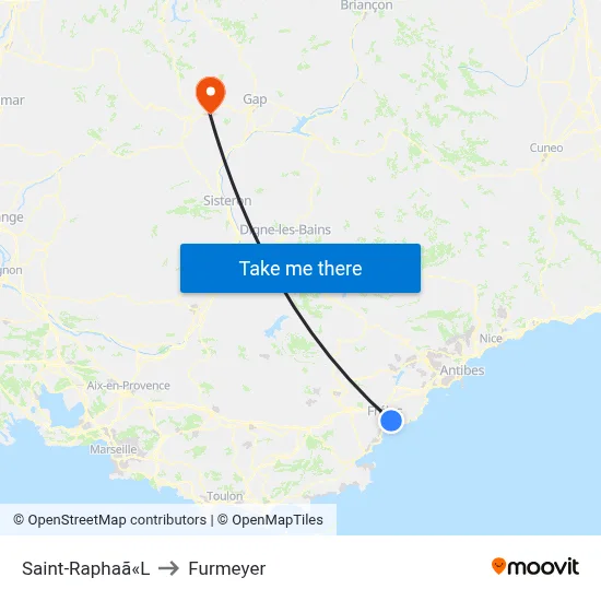 Saint-Raphaã«L to Furmeyer map