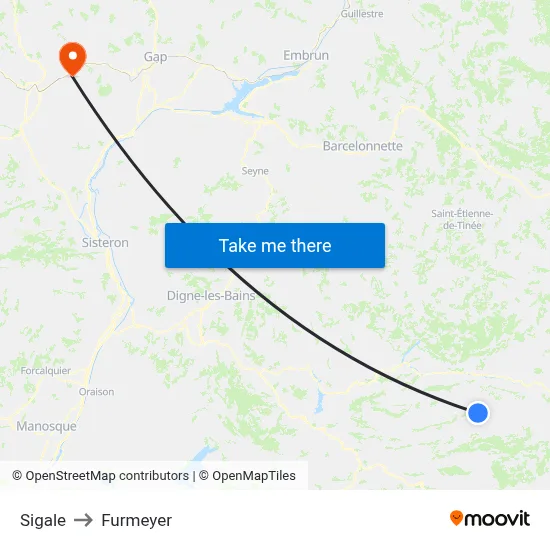 Sigale to Furmeyer map