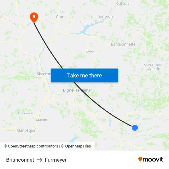 Brianconnet to Furmeyer map
