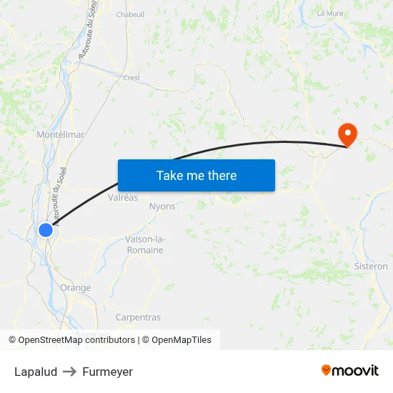 Lapalud to Furmeyer map