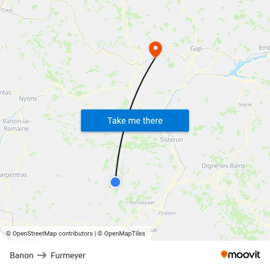 Banon to Furmeyer map
