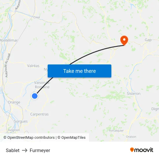 Sablet to Furmeyer map