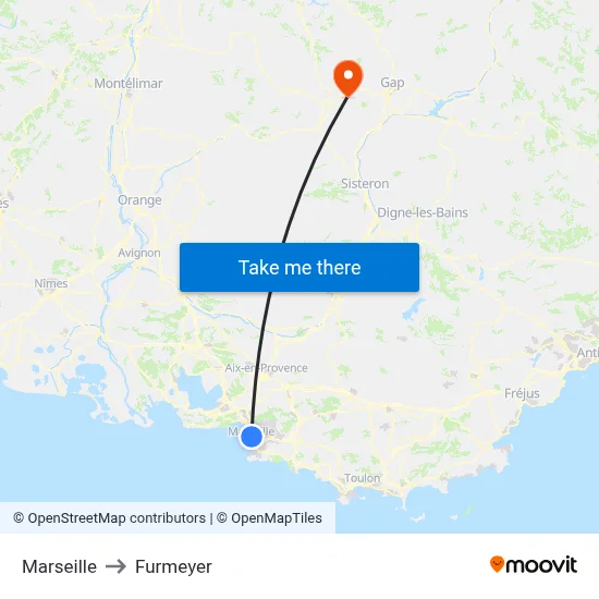 Marseille to Furmeyer map