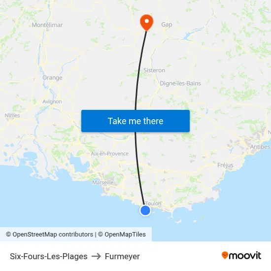 Six-Fours-Les-Plages to Furmeyer map