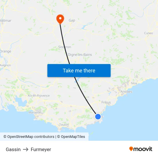 Gassin to Furmeyer map