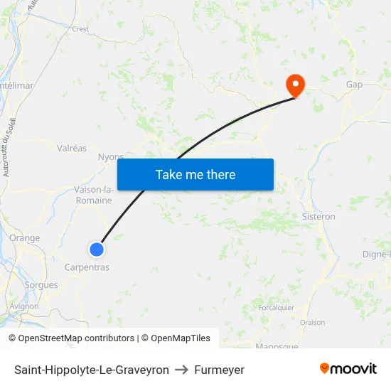 Saint-Hippolyte-Le-Graveyron to Furmeyer map