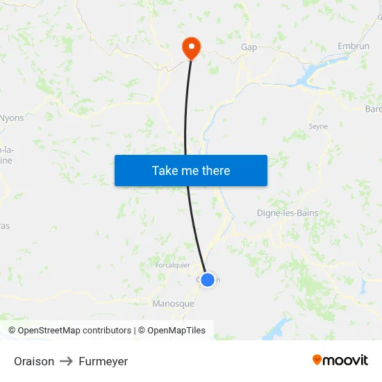 Oraison to Furmeyer map