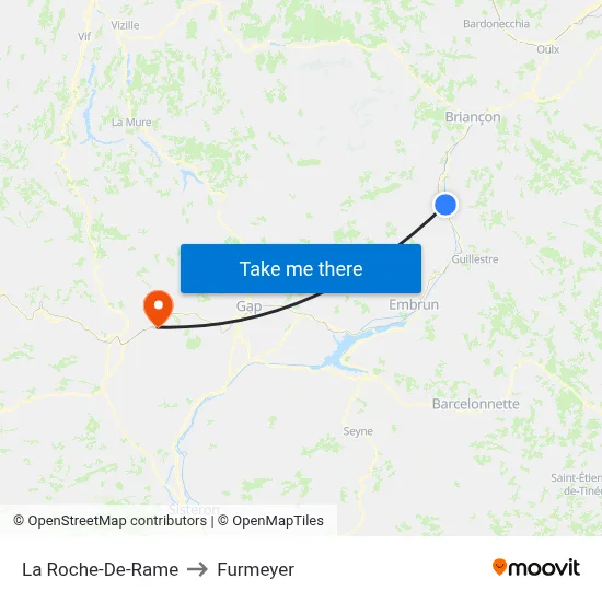 La Roche-De-Rame to Furmeyer map