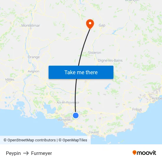 Peypin to Furmeyer map