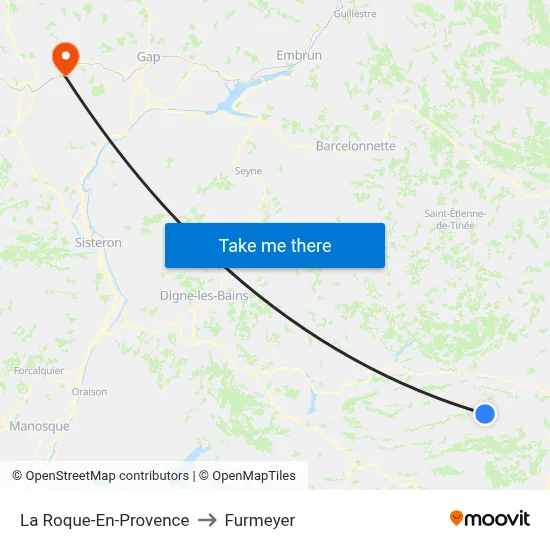 La Roque-En-Provence to Furmeyer map