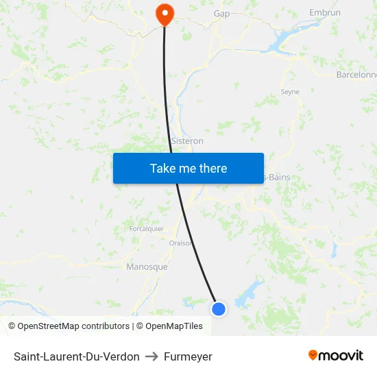 Saint-Laurent-Du-Verdon to Furmeyer map