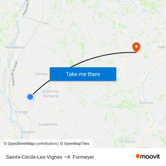 Sainte-Cécile-Les-Vignes to Furmeyer map