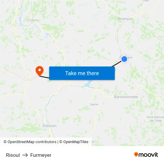 Risoul to Furmeyer map