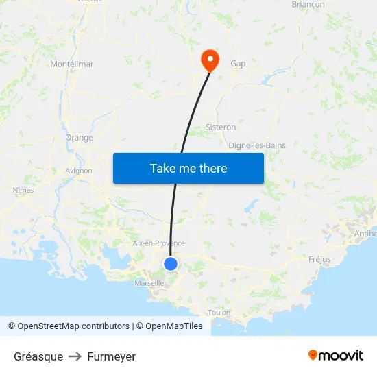 Gréasque to Furmeyer map