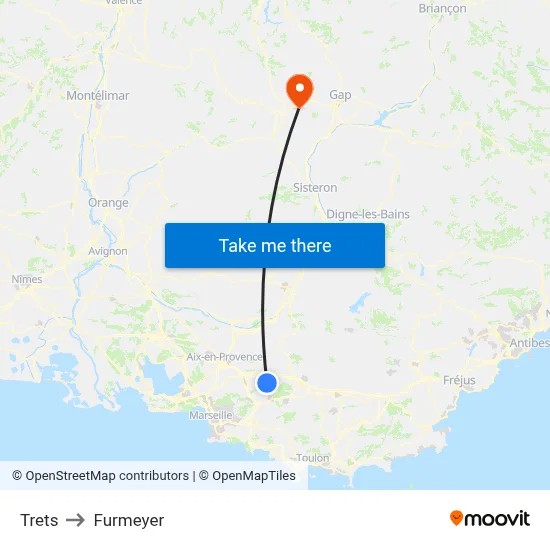 Trets to Furmeyer map