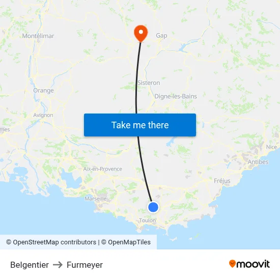 Belgentier to Furmeyer map