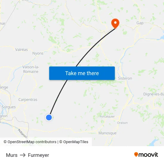 Murs to Furmeyer map