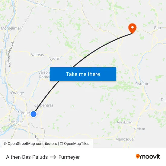 Althen-Des-Paluds to Furmeyer map