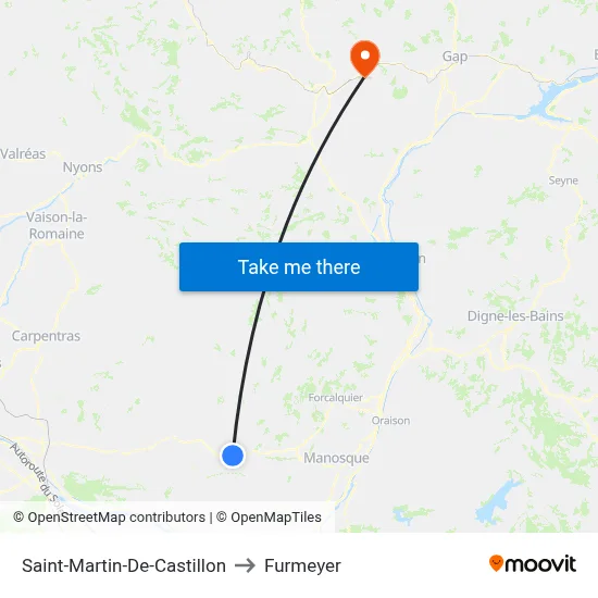 Saint-Martin-De-Castillon to Furmeyer map