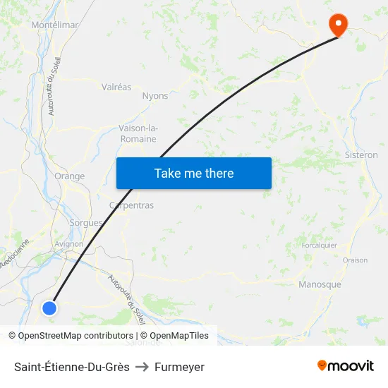 Saint-Étienne-Du-Grès to Furmeyer map
