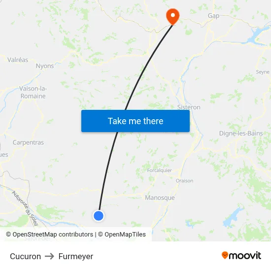 Cucuron to Furmeyer map