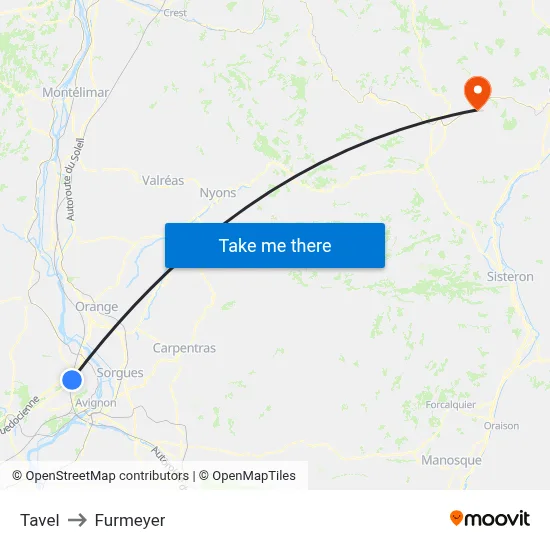 Tavel to Furmeyer map
