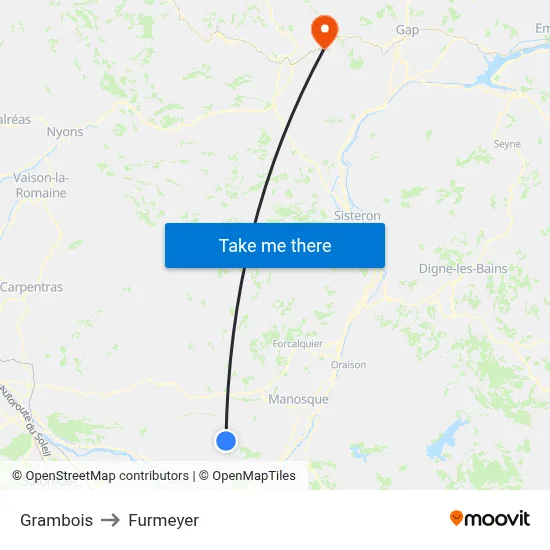Grambois to Furmeyer map
