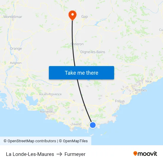 La Londe-Les-Maures to Furmeyer map