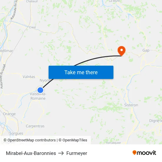 Mirabel-Aux-Baronnies to Furmeyer map
