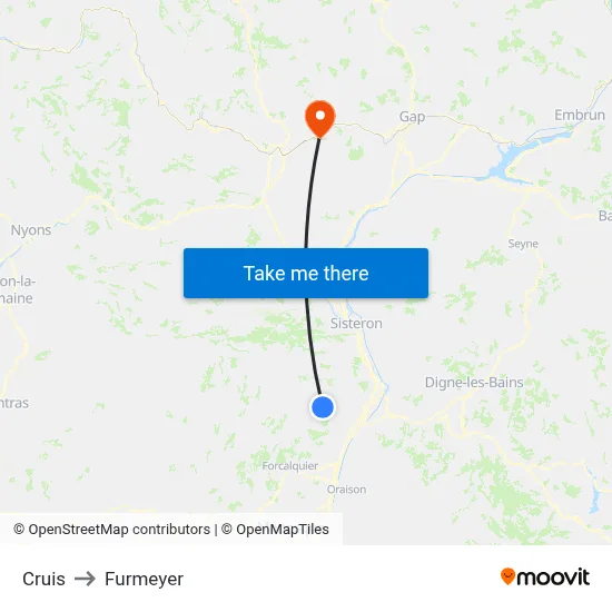Cruis to Furmeyer map