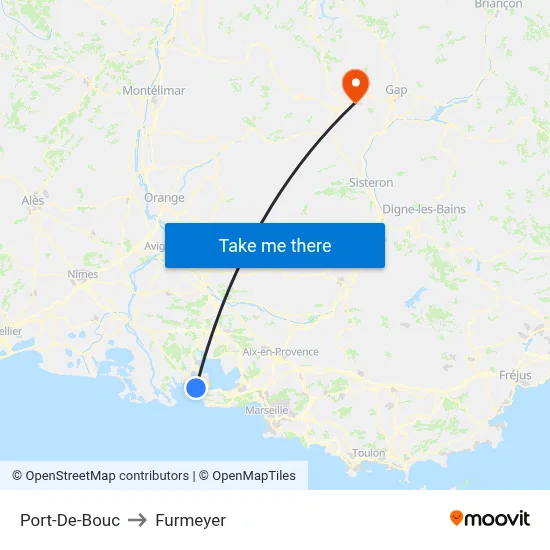 Port-De-Bouc to Furmeyer map