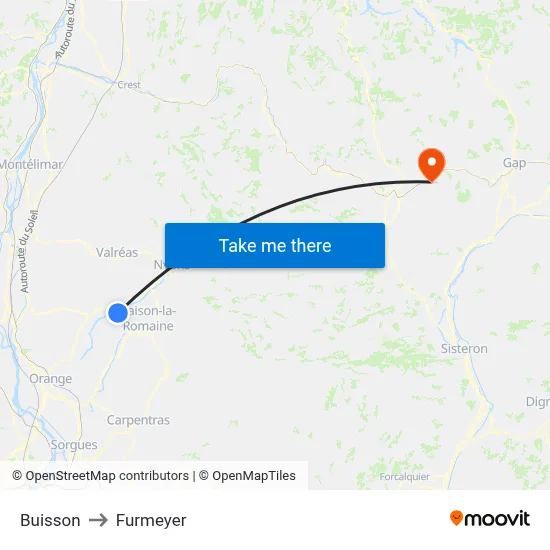 Buisson to Furmeyer map