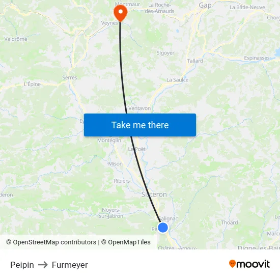 Peipin to Furmeyer map